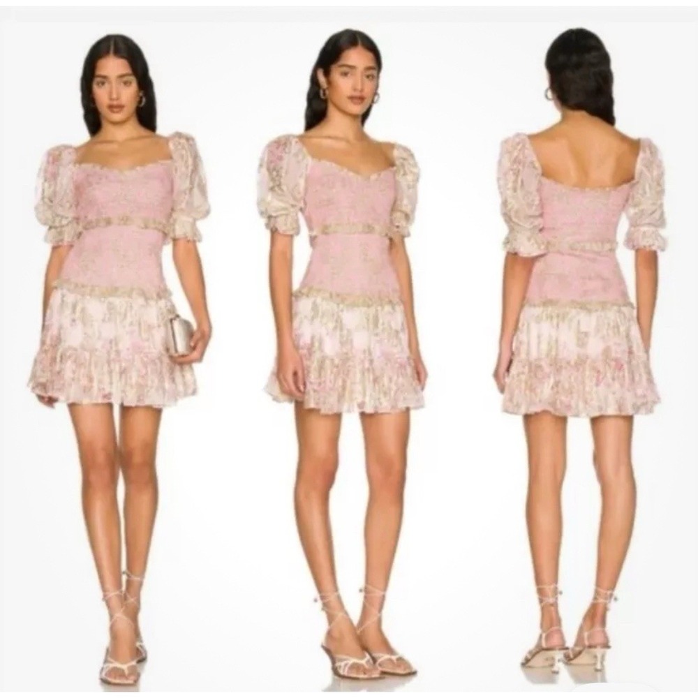 Floral Pink and Cream Dress - Picture 2 of 11